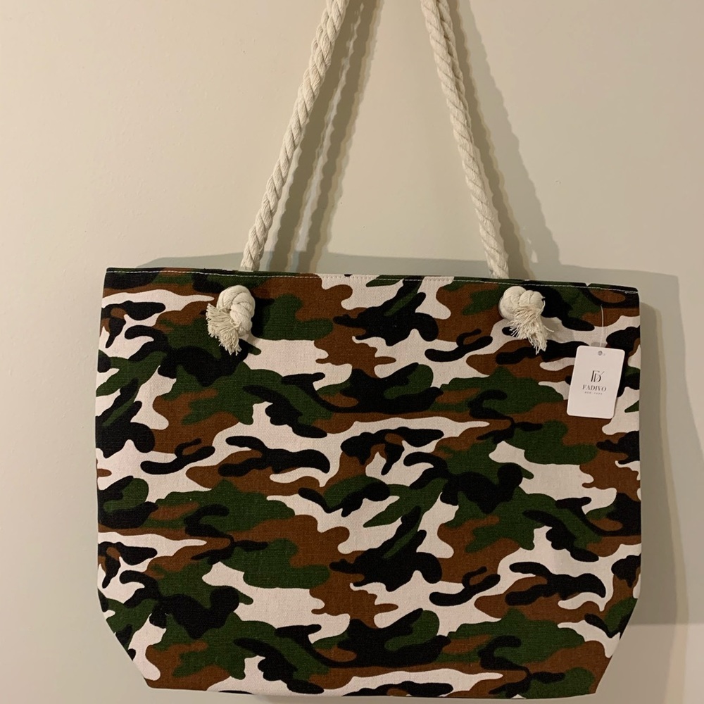 Camouflage Tote, Beach Bag, Travel Bag, Diaper Bag